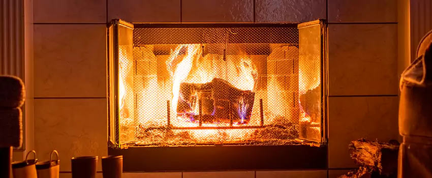 Mendota Hearth Landscape Fireplace Installation in Westland, Michigan