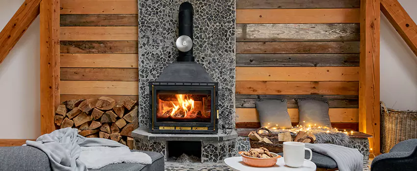 Thelin Hearth Products Direct Vent Gas Stove Fireplace Inspection in Westland, Michigan